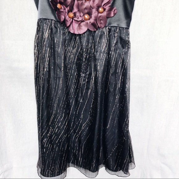 Anthropologie Burlapp Dress w Floral Appliqué - Picture 3 of 7